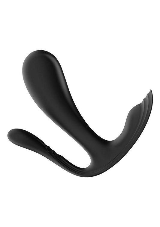 Satisfyer Top Secret+ Connect App Rechargeable Silicone Wearable Vibrator - Black