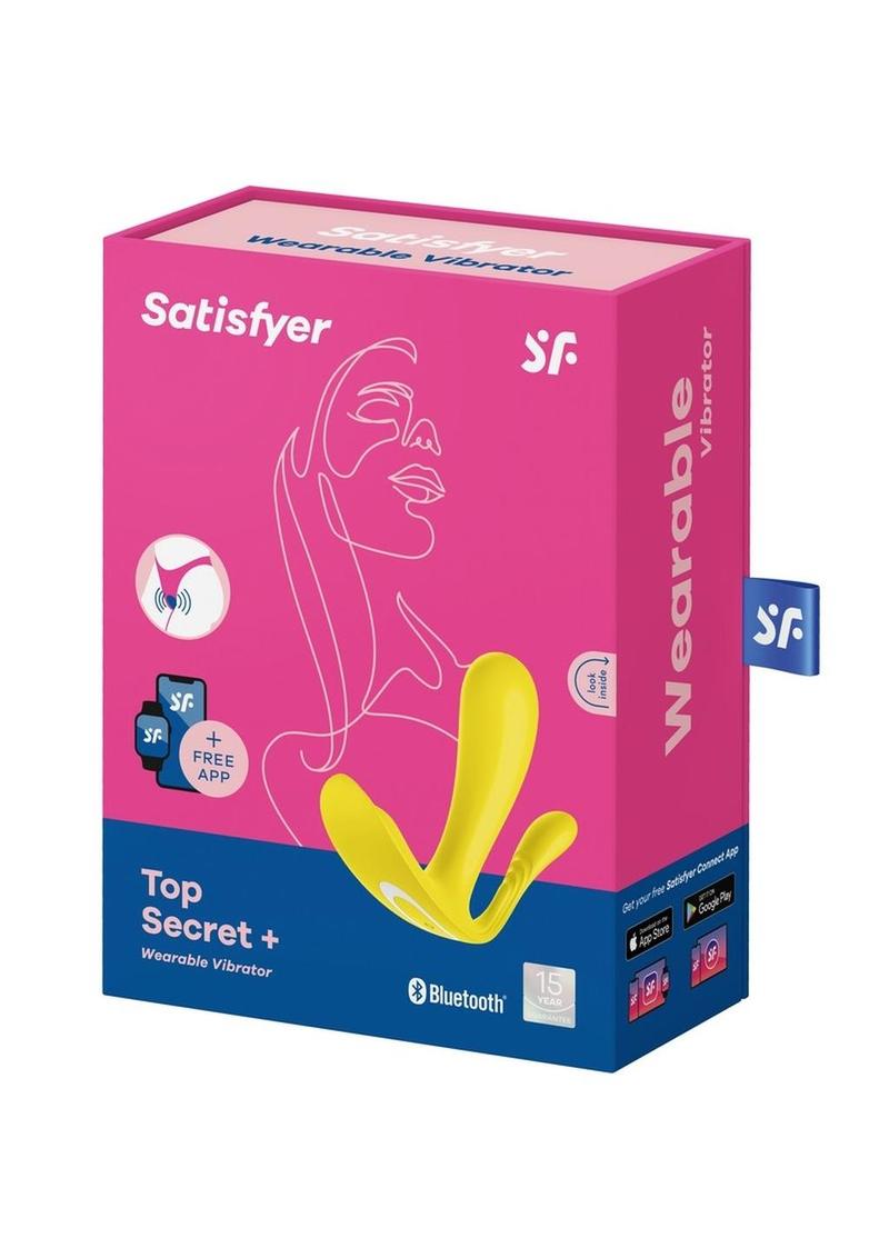 Satisfyer Top Secret+ Connect App Rechargeable Silicone Wearable Vibrator - Yellow