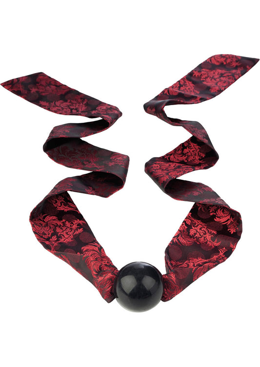 Scandal Silicone Ball Gag - Black/Red