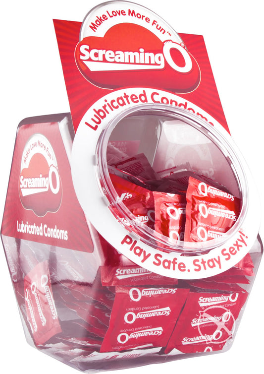 Screaming O Lubricated Condoms - 144 Each Per Bowl/Display