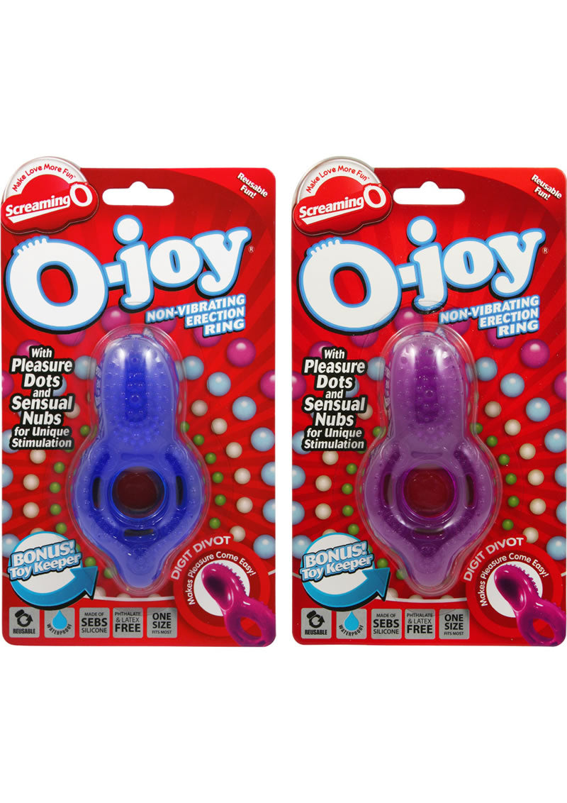 Screaming O O-Joy Non Vibrating Stimulation Ring - Pink/Purple