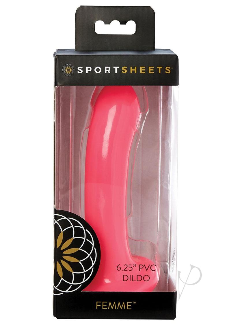 Sedeux Femme Rubber Dildo - Pink - 6.5in