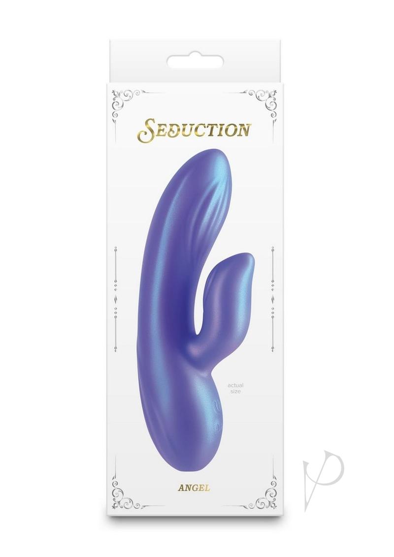 Seduction Angel Rechargeable Silicone Rabbit Vibrator - Purple