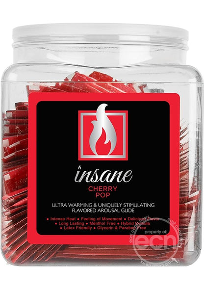 Sensuva Insane Ultra Warming and Stimulating Flavored Arousal Glide Cherry Pop - 6ml - 100 Per Bowl