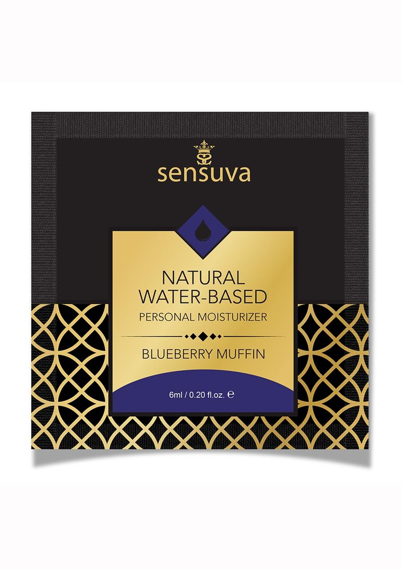 Sensuva Natural Water Based Blueberry Muffin Flavored Lubricant - .20oz Foil