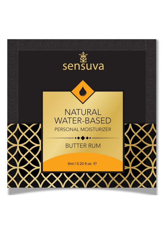 Sensuva Natural Water Based Butter Rum Flavored Lubricant - .2oz