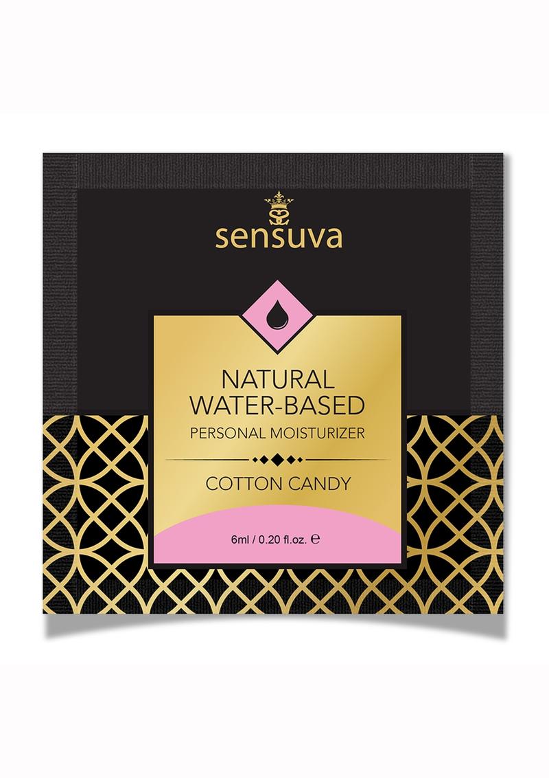 Sensuva Natural Water Based Cotton Candy Flavored Lubricant - .20oz Foil