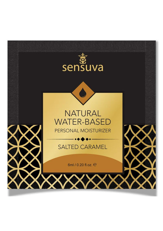 Sensuva Natural Water Based Salted Caramel Flavored Lubricant - .2oz