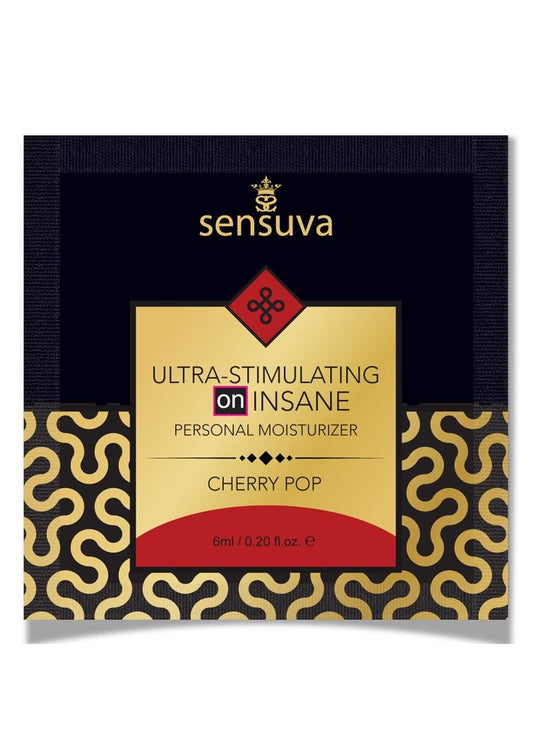 Sensuva Ultra Stimulating On Insane Cherry Pop Flavored Lubricant - .2oz