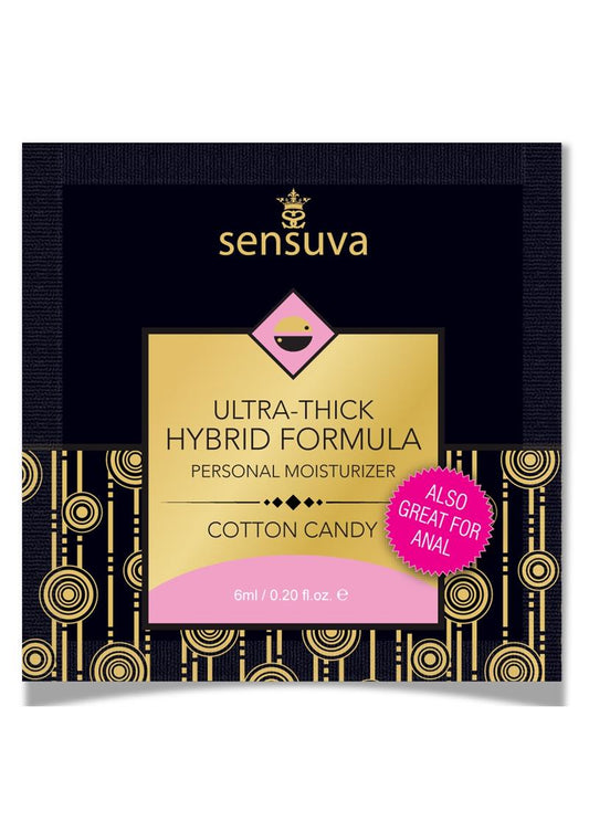 Sensuva Ultra Thick Hybrid Personal Moisturizer Cotton Candy Flavored Lubricant - .2oz