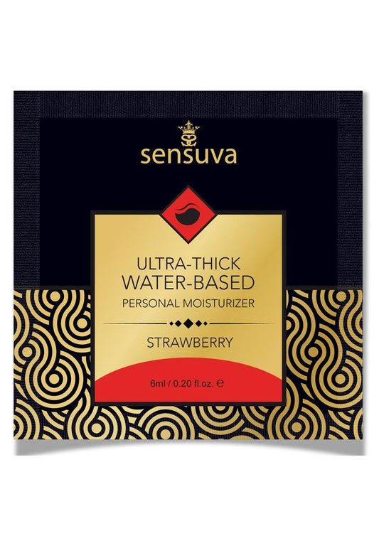 Sensuva Ultra Thick Water Based Personal Moisturizer Strawberry Flavored Lubricant - .2oz