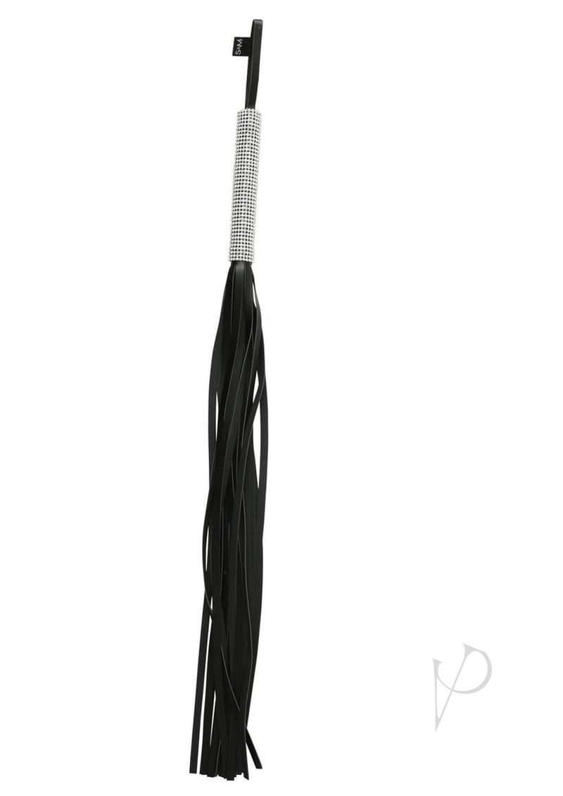 Sex and Mischief Sparkle Flogger - Black - 31in
