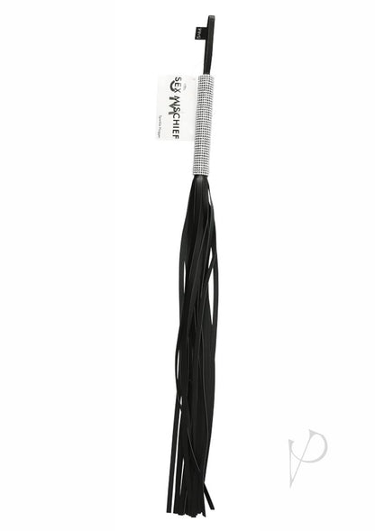 Sex and Mischief Sparkle Flogger - Black - 31in