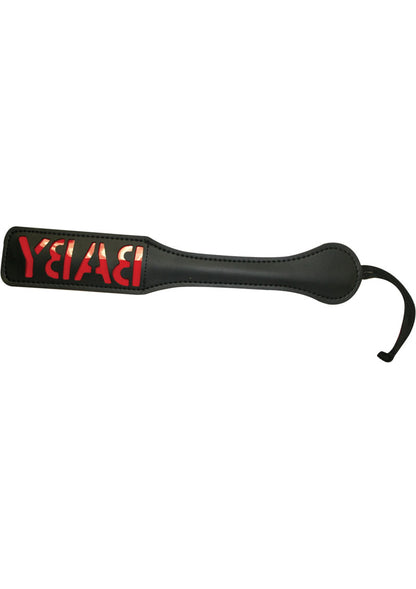 Sex and Mischief Vinyl Baby Paddle - Black/Red