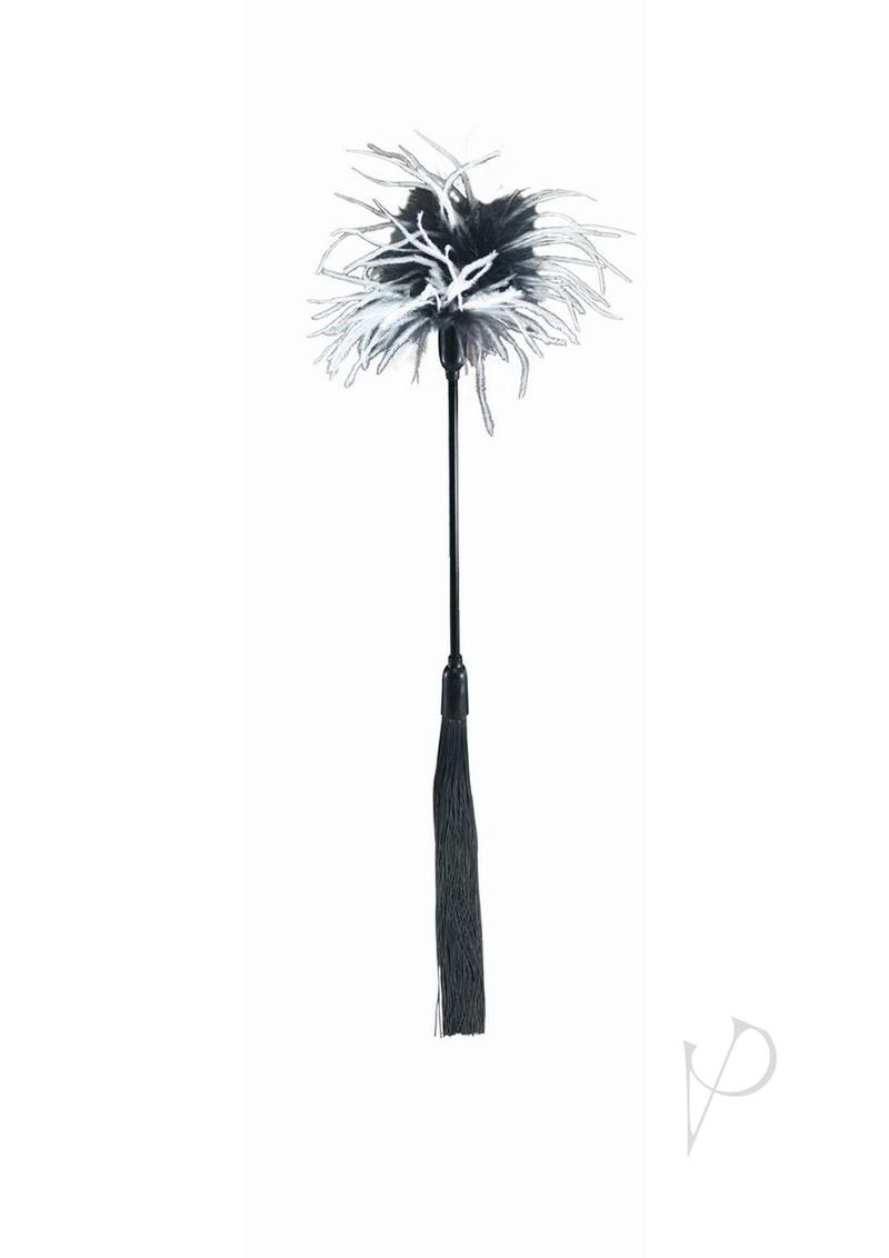 Sex and Mischief Whip and Tickler - Black/White