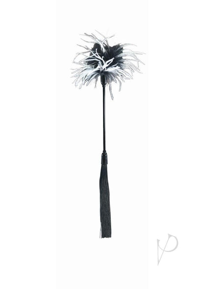 Sex and Mischief Whip and Tickler - Black/White