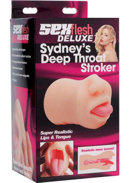 Sexflesh Deluxe Sydney's Deep Throat Stroker - Vanilla