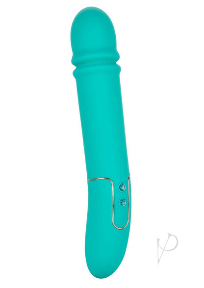 Shameless Flirt Rechargeable Silicone Thrusting Vibrator - Blue