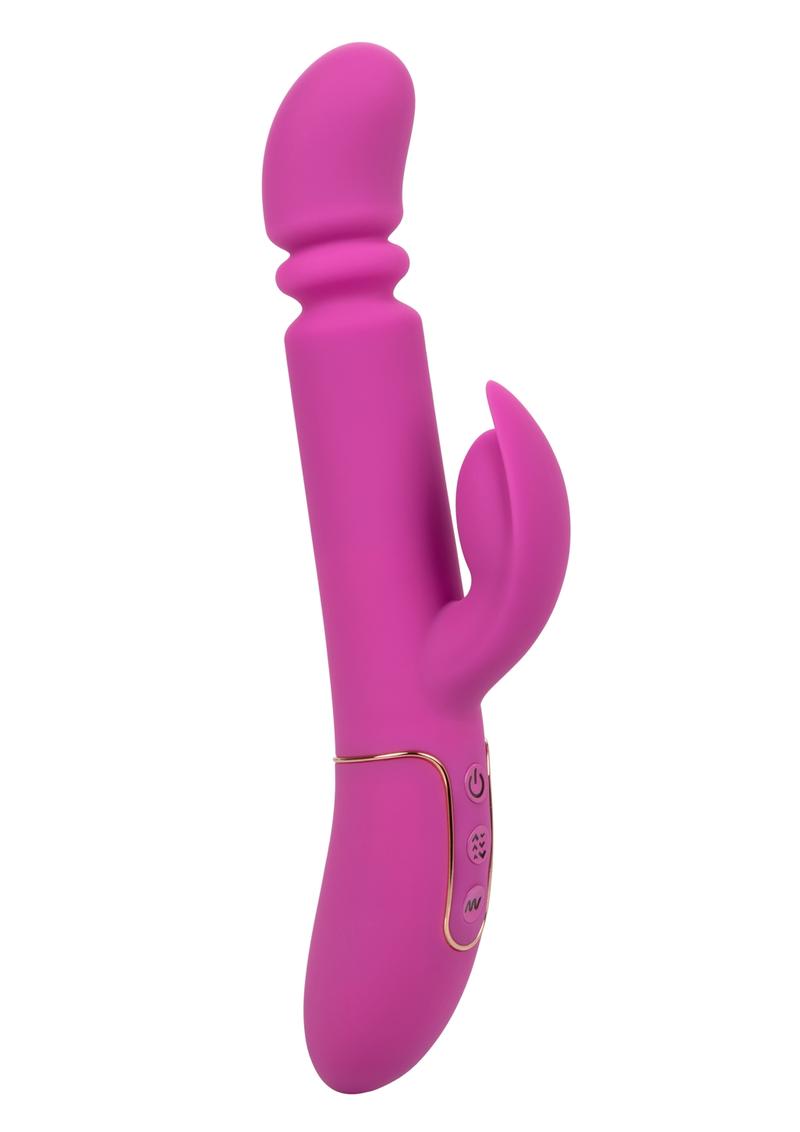 Shameless Slim Player Silicone Rechargeable Rabbit Vibrator - Fuchsia/Purple