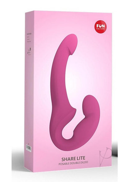 Share Lite Silicone Strapless Strap-On Dildo - Blackberry - Pink