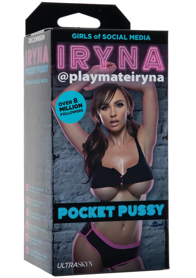 Signature Strokers Girls Of Social Media Iryna @Playmateiryna Ultraskyn Pocket Masturbator - Pussy - Vanilla