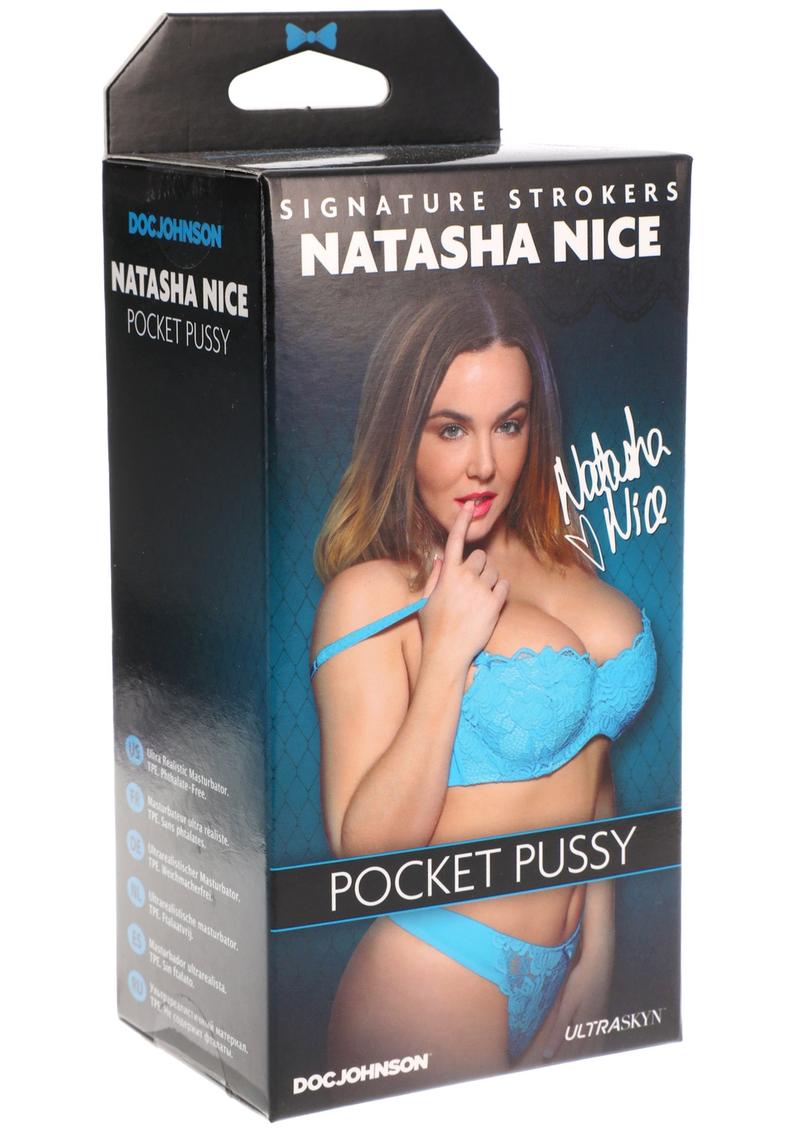 Signature Strokers Natasha Nice Ultraskyn Pocket Masturbator - Pussy - Vanilla