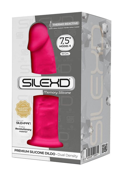 SilexD Model 4 Xm03 Silicone Realistic Dual Dense Dildo - Pink - 7in