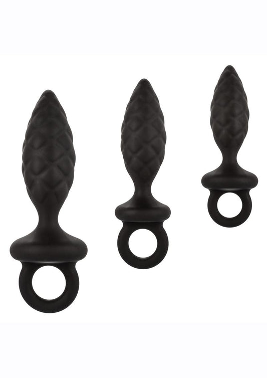 Silicone Anal Probe Kit - Black - Set Of 3