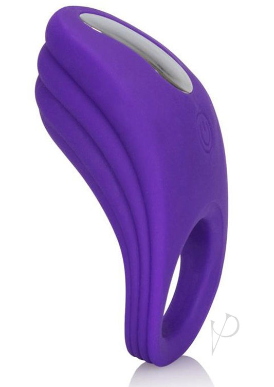 Silicone Rechargeable Passion Enhancer Cockring Waterproof - Purple