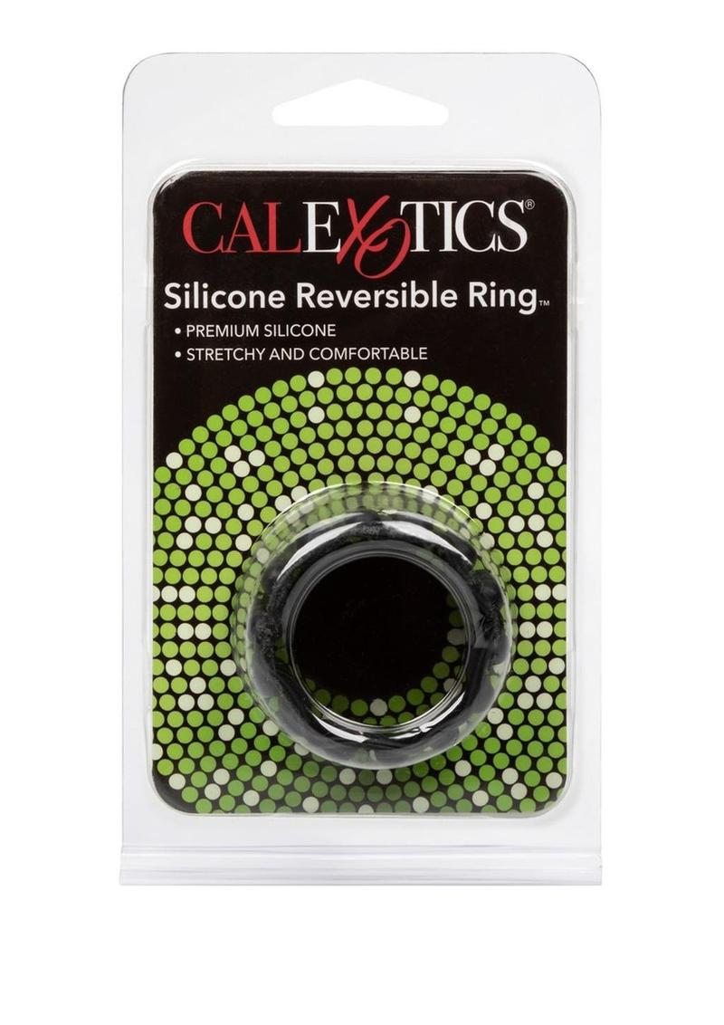 Silicone Reversible Enhancer Cock Ring - Black