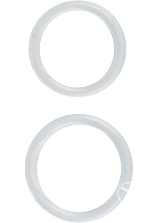 Silicone Rings Cock Rings - Clear - 2 Per Set