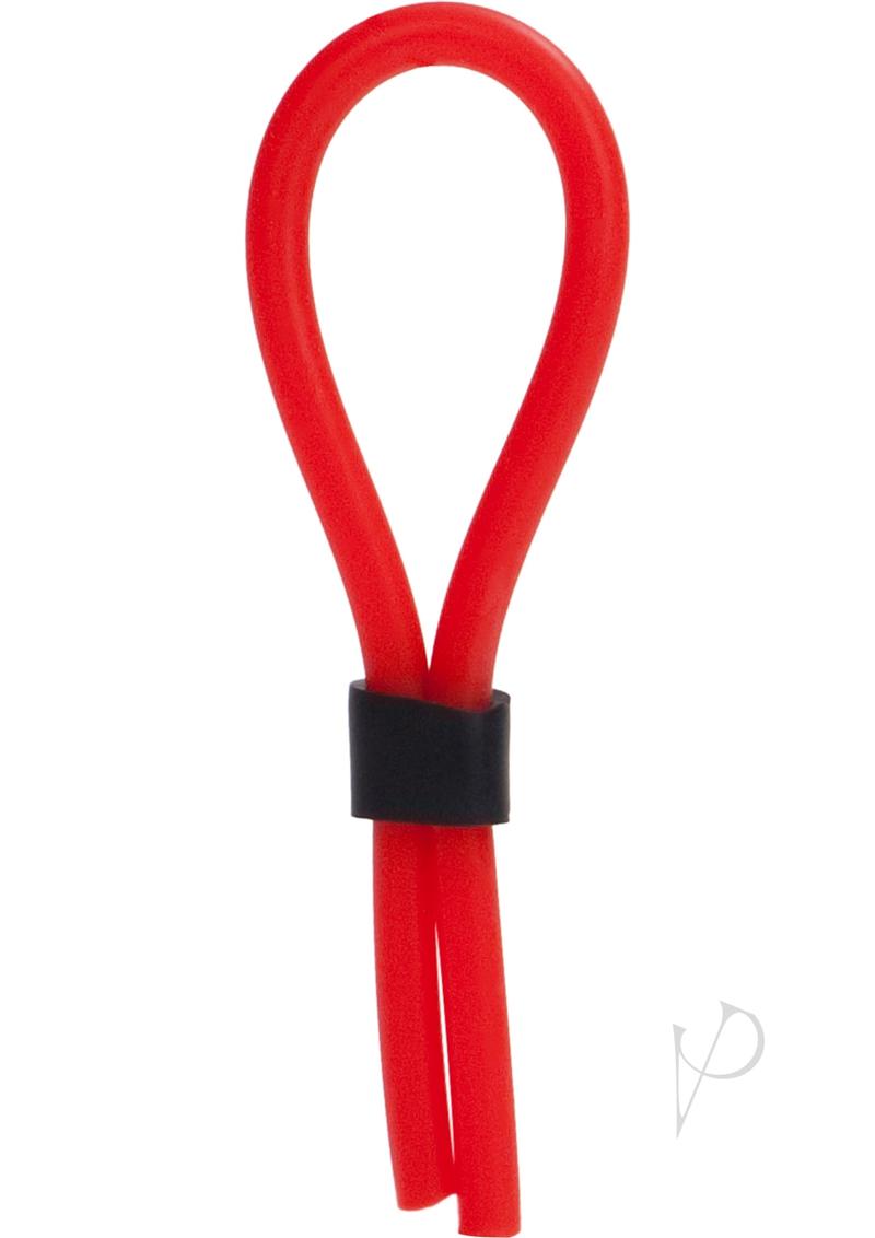 Silicone Stud Lasso Cock Ring - Red