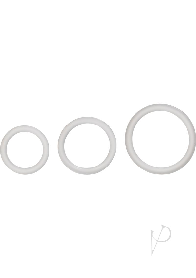 Silicone Support Rings Cock Rings - Clear - 3 Piece Set