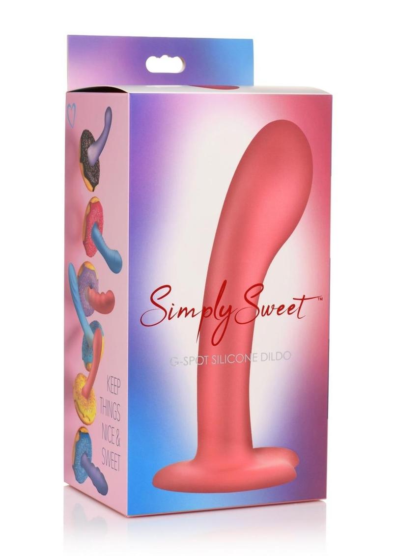 Simply Sweet G-Spot Silicone Dildo - Pink