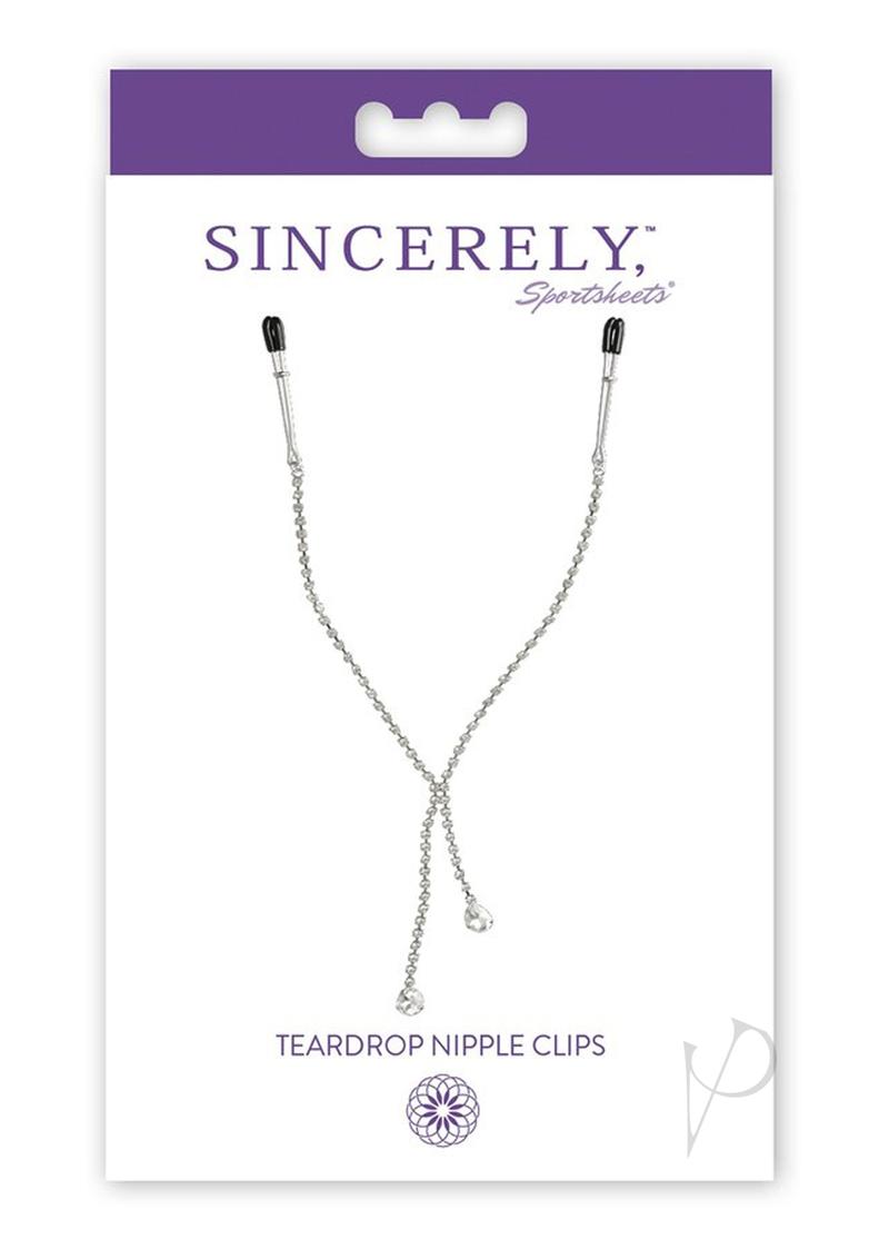 Sincerely Teardrop Nipple Clips - Metal/Silver - 18in