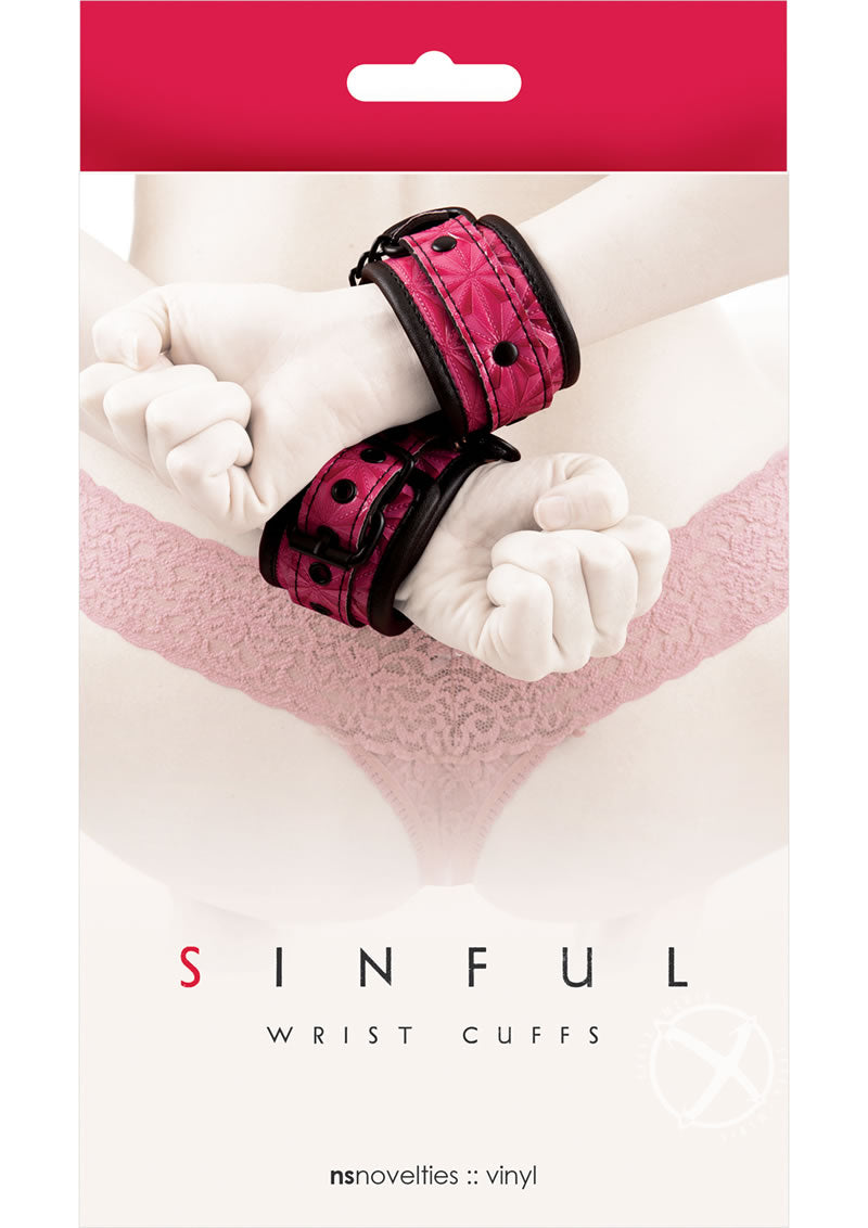 Sinful Wrist Cuffs - Pink