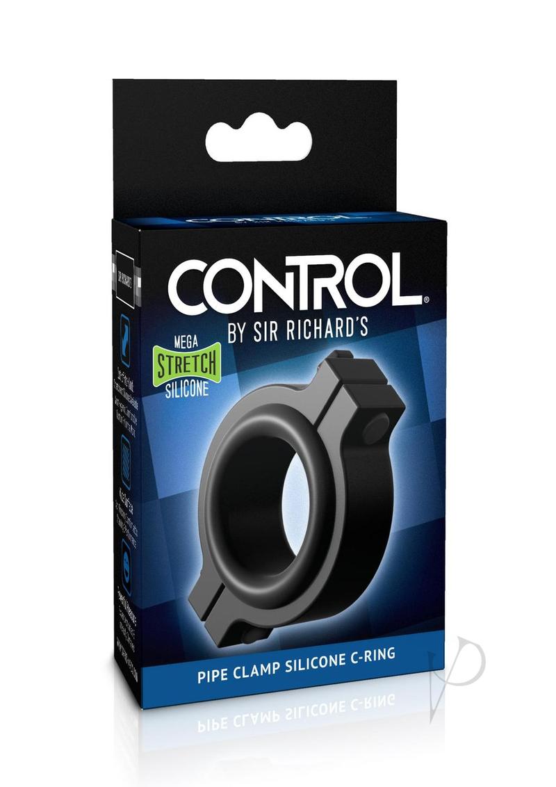 Sir Richard's Control Pipe-Clamp Silicone Cock Ring - Black