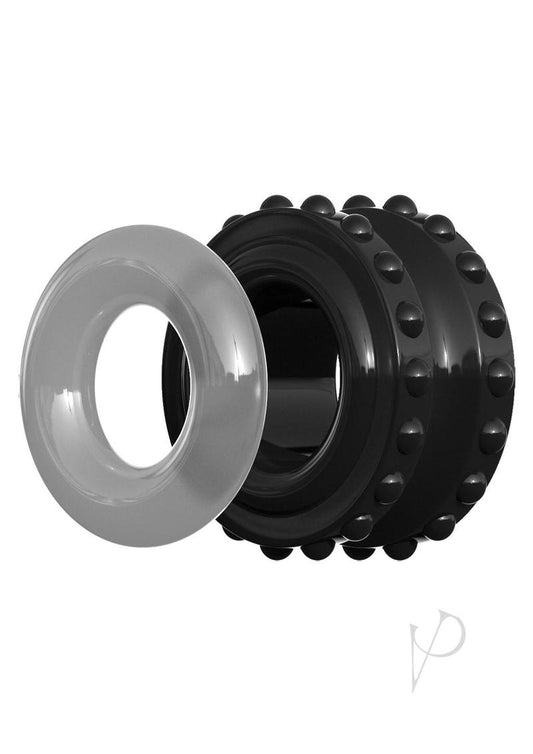 Sir Richard's Control Pro Performance Advanced Cock Ring - Black/Clear/Grey