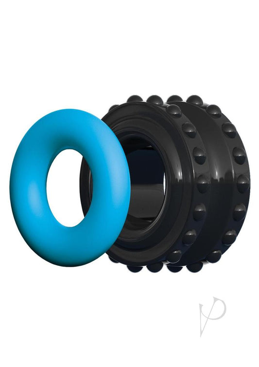 Sir Richard's Control Pro Performance Beginners Cock Ring - Black/Blue