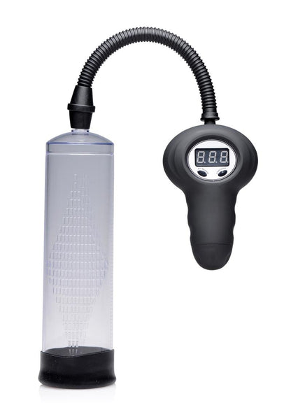 Size Matters Automatic Digital Penis Pump with Easy Grip - Black/Clear