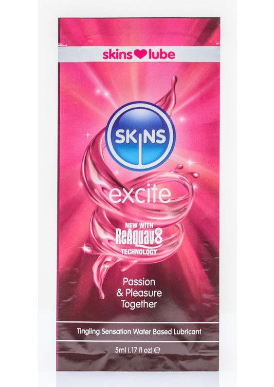 Skins Excite Tingling Water Based Lubricant 5ml (Foil