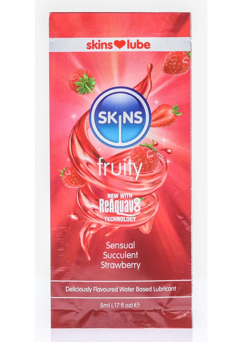 Skins Strawberry Water Based Flavored Lubricant 5ml (Foil