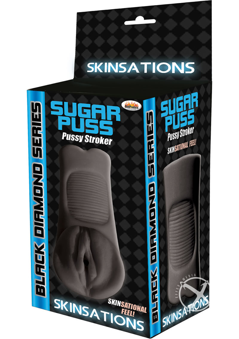 Skinsations Black Diamond Sugar Puss Pussy Stroker Masturbator - Black