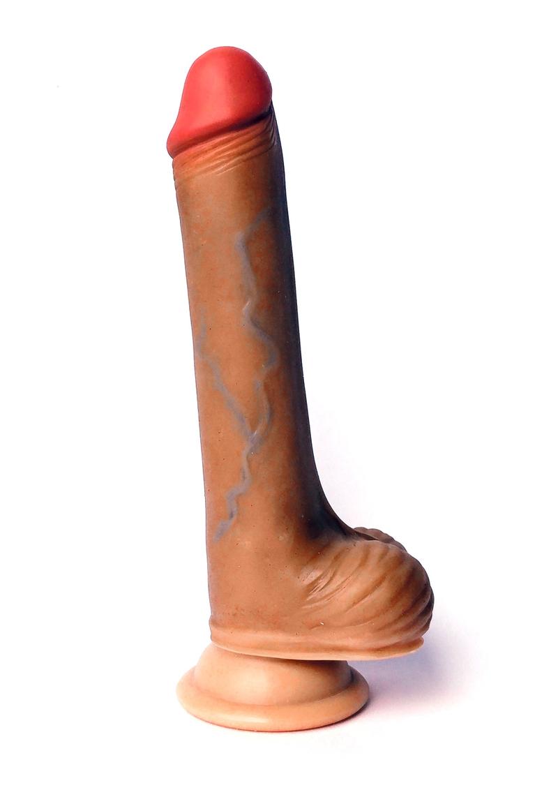 Skintastic So Vein Realistic Dildo with Balls Waterproof - Vanilla - 7in