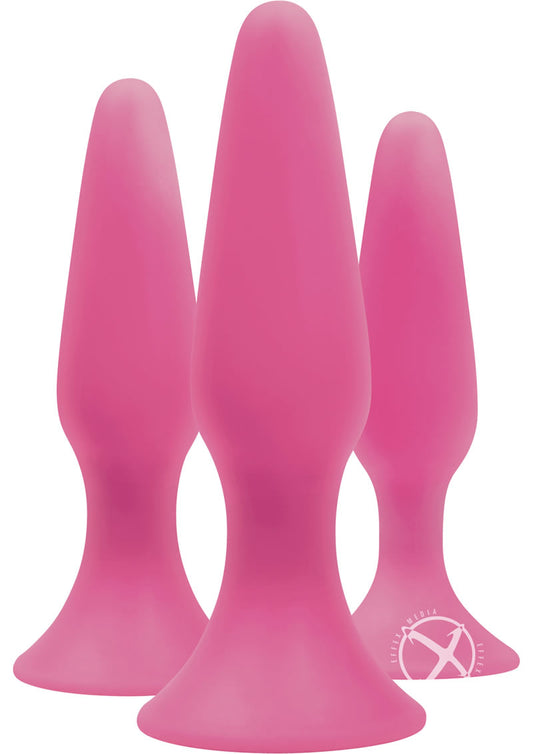 Sliders Trainer Kit Anal Plugs - Pink - 3 Pack/Set