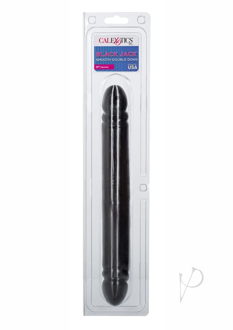 Smooth Double Dong Black Jack Dildo - Black - 12in