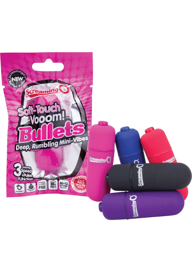 Soft Touch Vooom Bullets Reuseable Latex Free Waterproof - Assorted Colors - 20 Each Per Box