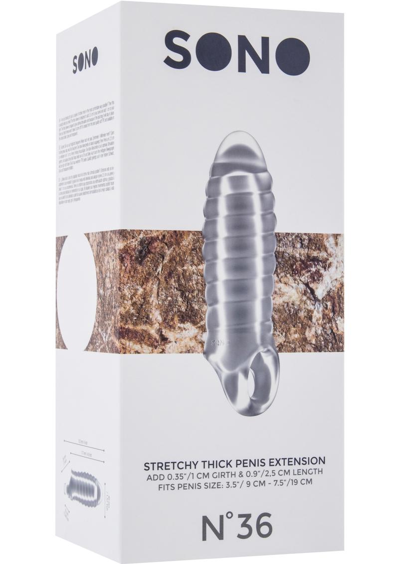 Sono No 36 Stretchy Thick Penis Extension - Clear