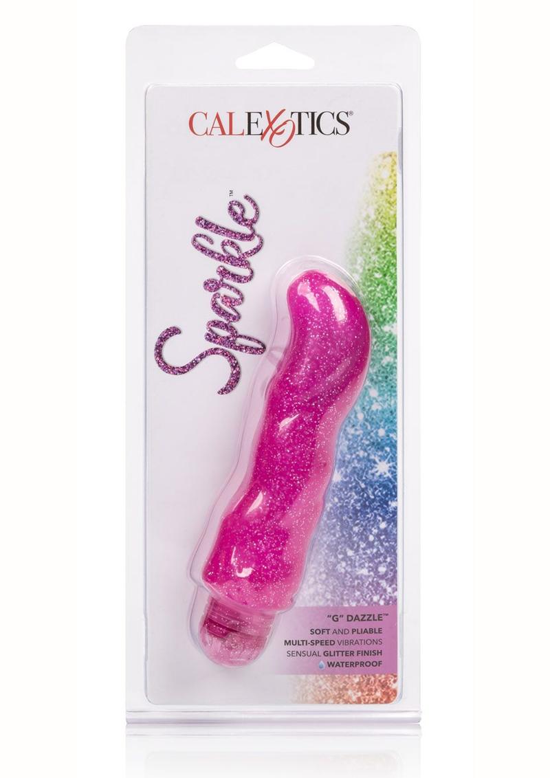 Sparkle G Dazzle G-Spot Vibrator Waterproof - Purple - 5.25in