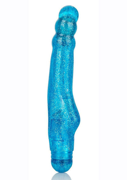 Sparkle Radiant Ripple Vibrator Waterproof - Blue - 7in